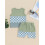 (0-6 Months, Green) Conjunto de verano cintura elástica. 4