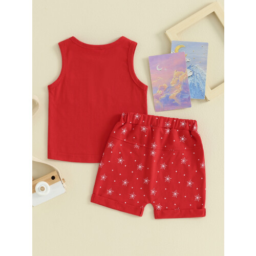 (18-24 Months, Red) Σετ καλοκαιρινών σορτς 2 τεμάχια 2
