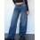 (XL, ROYAL BLUE) Γυναικείο τζιν παντελόνι φαρδιά μπατζάκια 6