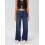 (XS, Dark Blue) Γυναικείο τζιν παντελόνι φαρδιά μπατζάκια 5