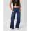 (XS, Dark Blue) Γυναικείο τζιν παντελόνι φαρδιά μπατζάκια 6