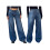 (M, ROYAL BLUE) Γυναικείο τζιν παντελόνι φαρδιά μπατζάκια 3