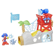 Spidey and his Amazing Friends Marvel Toys WaterWebs Spidey Island SpiderMa