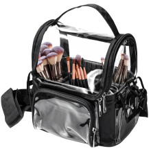 Transparent Waterproof PVC Makeup and Art Supply Organizer Bag, Clear Travel Storage Case for Artists