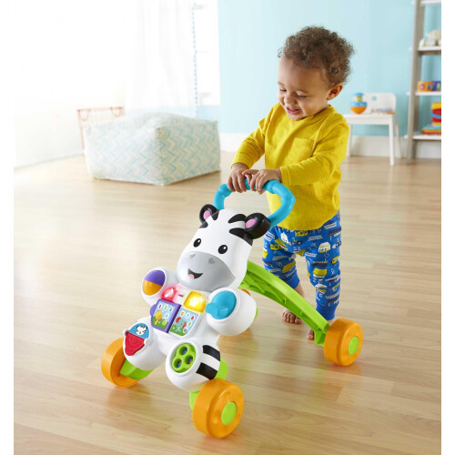 Fisher-Price FisherPrice Learn with Me Zebra Walker First Steps Baby Walker Push Al 1