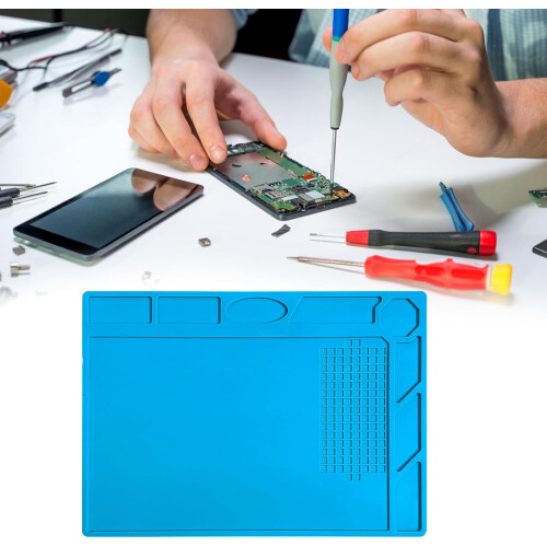 Heat Insulation Silicone Soldering Mat For Electronics , 500C HeatResistant Work Surface, Cellphone Platform 2