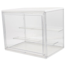 Clear Storage Box Dustproof Acrylic Display Case Stackable Organizer for Books and Collectibles