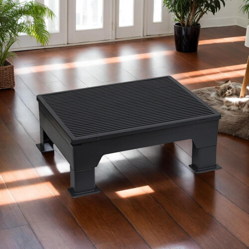 Cat Litter Box Ramp Height Adjustable with AntiTracking Grid and AntiSlip Base for Cats 1