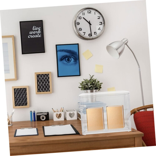 Clear Storage Box Dustproof Acrylic Display Case Stackable Organizer for Books and Collectibles 2
