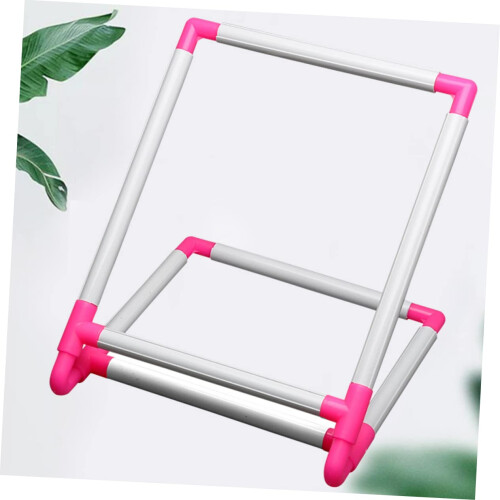 Adjustable PVC Embroidery Frame Stand with Secure Clamp for Table Cross Stitch and Handcraft Projects 2