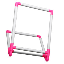 Adjustable PVC Embroidery Frame Stand with Secure Clamp for Table Cross Stitch and Handcraft Projects