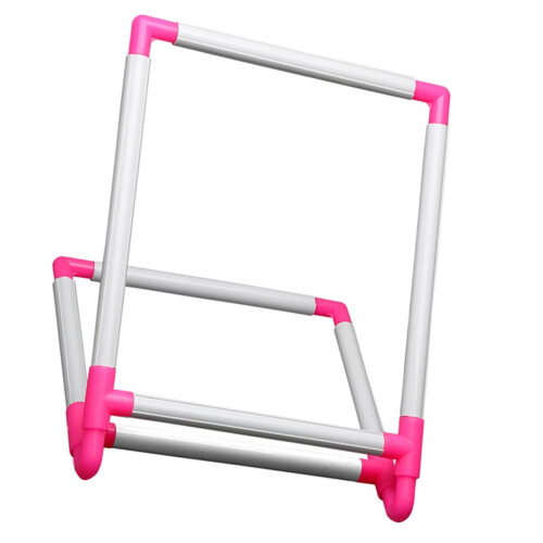 Adjustable PVC Embroidery Frame Stand with Secure Clamp for Table Cross Stitch and Handcraft Projects
