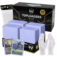 200pcs Top Loaders Set Card Sleeves and Top Loaders with Gloves
