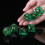ORUZA Liquid Core DND Dice Set Resin Sharp Edge D&D Cat Dice 7 PCS 4