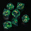 ORUZA Liquid Core DND Dice Set Resin Sharp Edge D&D Cat Dice 7 PCS 6