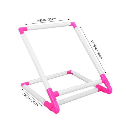 Cross Stitch Stand PVC Embroidery Frame Holder for Table Hands Adjustable Lightweight 1