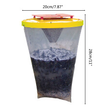 Modello di trappola per mosche all'aperto: plastica, diametro 20 cm, 28 cm.