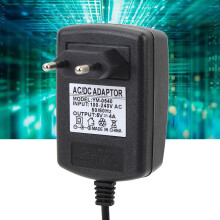 Adaptador de corriente 5V 4A 5.52.1mm enchufe UE ABS negro
