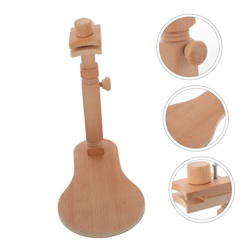 Embroidery Hoop Stand with 360 Rotation, Adjustable Cross Stitch Frame, Solid Wood Table or Floor Use 2
