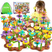 Flower Garden Building Toys - 272 PCS Girls DIY Construction Toys Set Gifts for Kids 3-6 Years Old Boys Girls