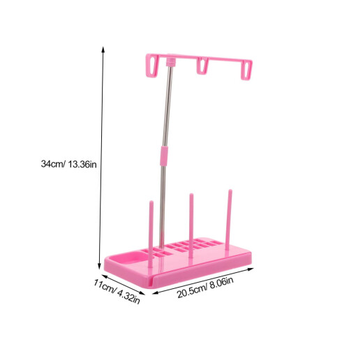 Universal 3 Spool Sewing Machine Thread Stand for Embroidery, Supports All Spool Sizes 1