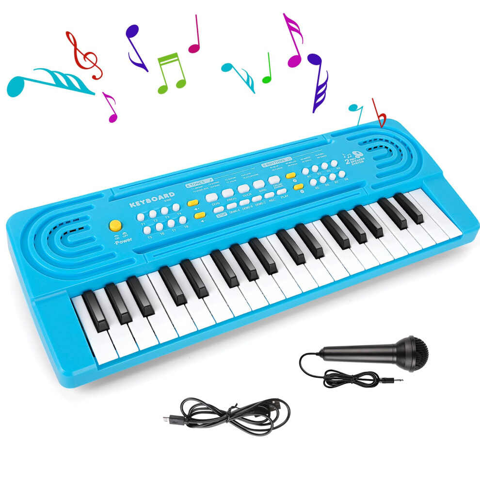 Photos - Musical Toy Shayson Kids Piano Keyboard with Microphone 37 Key Portable Music Piano for Childs Educational Electronic Musical Instrument