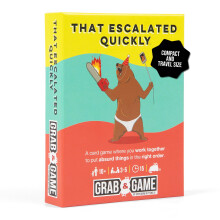 Exploding Kittens That Escalated Quickly: Grab and Game Compact Travel-Sized Card Game for 3-5 Players - Ages 10+ - 15 Minutes to Play - Party Game -F