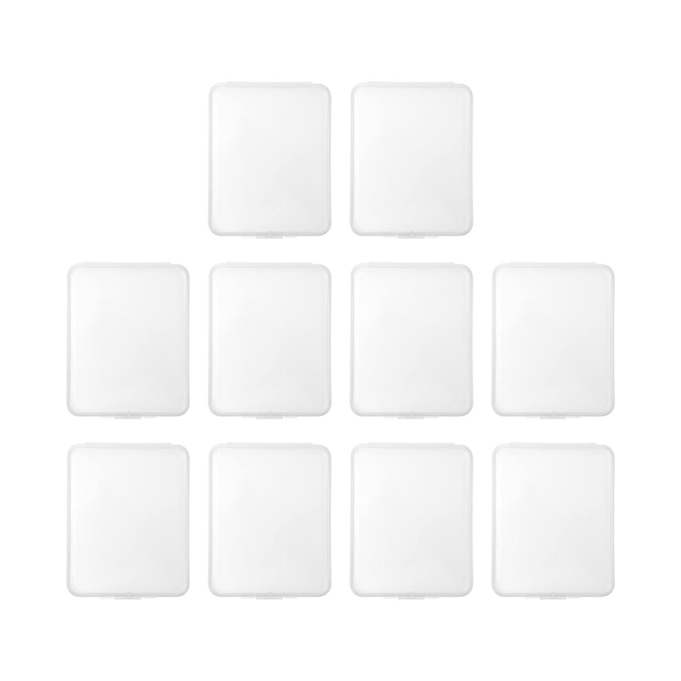 10pcs Transparent Makeup Sponge Case with Dustproof Lid, Compact Powder Puff Storage Box for Travel