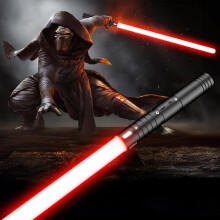 Lightsaber Star Wars, Light Saber Upgraded RGB 15 Colors, USB Rechargeable Lightsaber with Metal Handle, with Sounds Mode Laser Sword Toy for Kids an
