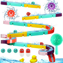 Bath Toys Kids Bath DIY Track Balls Game Shower Watermill Slide Bathtu