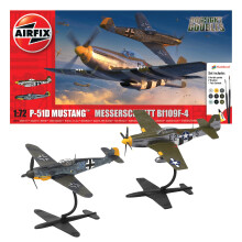 Airfix Model Set A50193 P51D Mustang vs Bf109F4 Dogfight Double Model