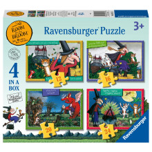 Ravensburger Room on The Broom 4 in Box (12, 16, 20, 24 Piece) Jigsaw Puzzles for Kids Age 3 Years Up - Toys for Children