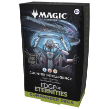 Magic: The Gathering Edge of Eternities Commander Deck - Counter Intelligence (100-Card Deck, 2-Card Collector Booster Sample Pack + Accessories)