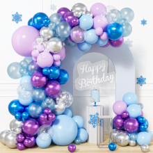 Frozen Balloon Arch, 112PCS Birthday Balloons for Princess Party Decoration
