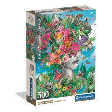 Clementoni Jigsaw Puzzle 500 pieces, Collection Head in the Jungle, Puzzle for Adults 14-99 Years, Compact box, Made in Italy, 35600