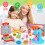 Shudyear 59Piece Playdough Accessories Set with Hamburger Maker Ice Cream M 6