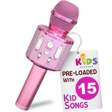 Move2Play, Kids Karaoke Microphone | Includes Bluetooth & Pre-Loaded Songs | Girls Toy for 2, 3, 4, 5+ Girls & Boys