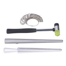 Measuring Tool Ring Mandrel Set Jewelry Tool Accurate Measurements Ring Sizing Measurement Durable Material Professional Ring Sizer Adjustable Size