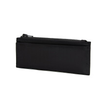 Slim Oxford Pencil Case with Smooth Zipper Closure for School and Office Large Capacity Black