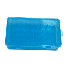 Embroidery Thread Organizer Box Holds 42 Spools Dustproof Lid Blue Compact Storage Case