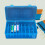 Embroidery Thread Organizer Box Holds 42 Spools Dustproof Lid Blue Compact Storage Case 2