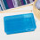 Embroidery Thread Organizer Box Holds 42 Spools Dustproof Lid Blue Compact Storage Case 4