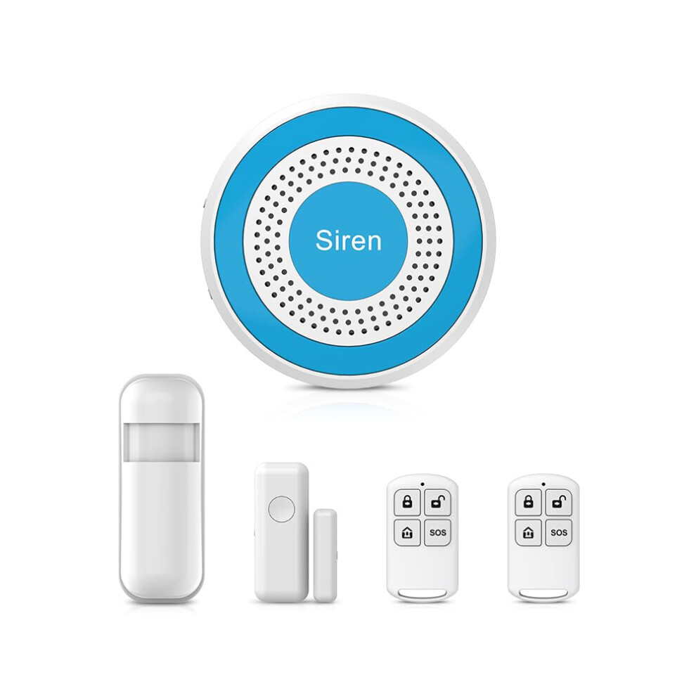 Wireless Home Security System With Wifi Door Alarm, Motion And Window Sensors, Alexa Compatible, No Subscription 9073542404194