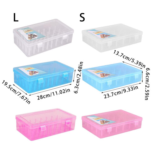 Clear Thread Storage Case 42 Spool Sewing Organizer Box with Visible Compartments for All Sizes 1