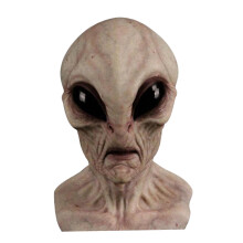 Alien Halloween Mask Latex Full Head for Adults, Realistic Breathable Cosplay Costume Prop