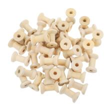 100pcs Wooden Thread Spools for Sewing and Embroidery, Yarn Bobbins for DIY Crafts