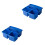 Plastic Storage Organizer with Handle, MultiCompartment Blue Art Supply Caddy for Classroom Crafts 1