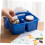 Plastic Storage Organizer with Handle, MultiCompartment Blue Art Supply Caddy for Classroom Crafts 2