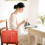Rust Red Crochet Storage Bag with MultiPocket Waterproof Design for Knitting and Yarn Organizer 4