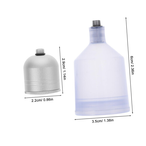 2pcs Airbrush Paint Cup Set with Lids, Replacement Threaded Pigment Cups for Stable Flow 1